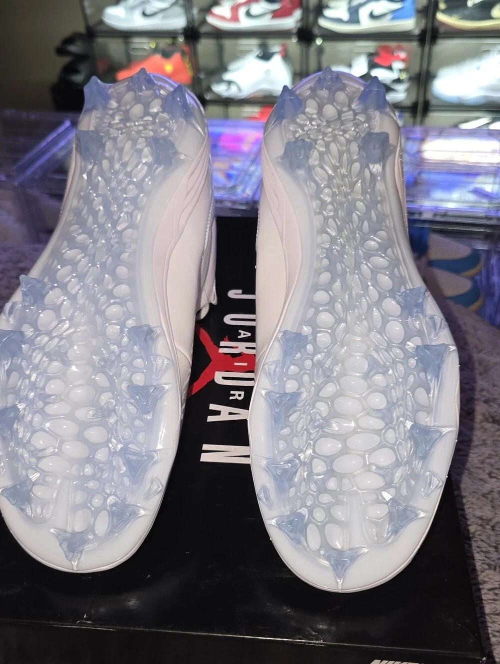 JORDAN 11 MID TD Football Cleats White-Legend Blue / Men's Size 9.5 HM 7324-104